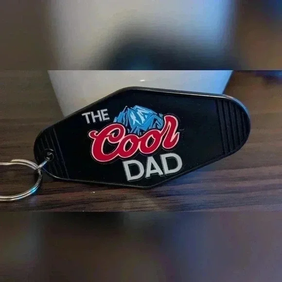 Handmade retro motel keychain the cool dad. Listing price for one keycha… - Picture 4 of 6